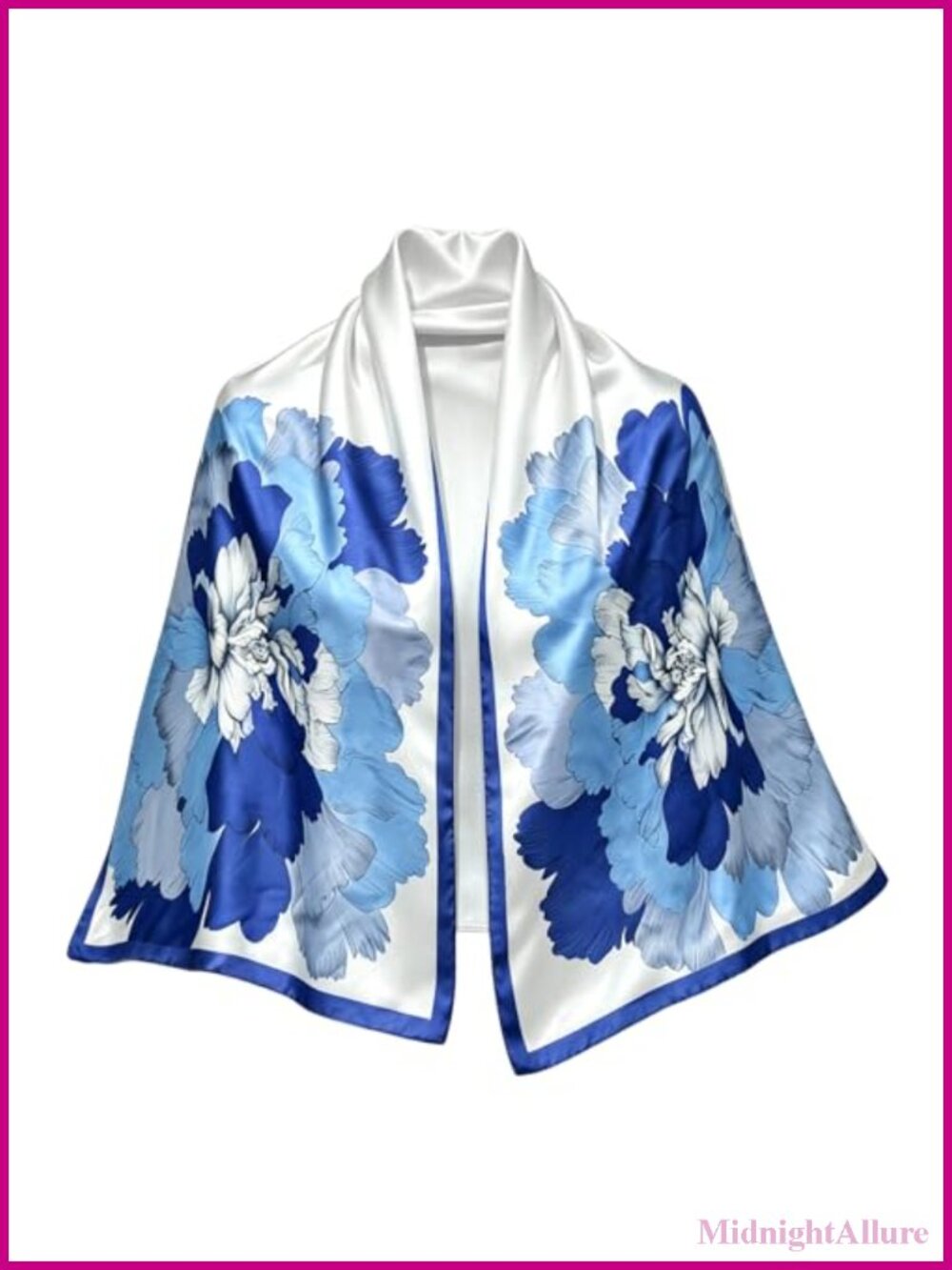 Large Satin Scarf 70x35 Inch Silk Like Shawl Wrap Lightweight
